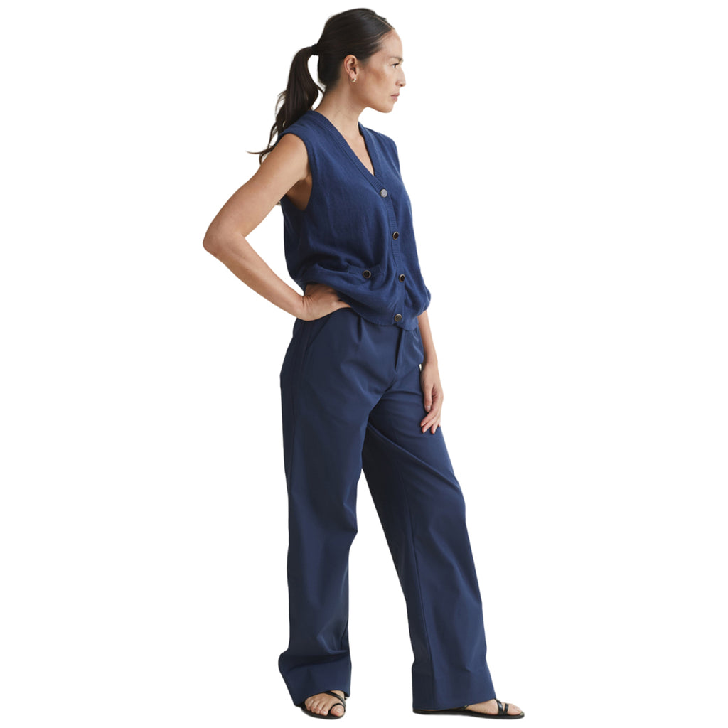 A. PUTNAM Women's Dress Blues Enza Washable Cashmere Vest