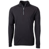 Cutter & Buck Men's Black Adapt Eco Knit Stretch Recycled Big and Tall Quarter Zip Pullover