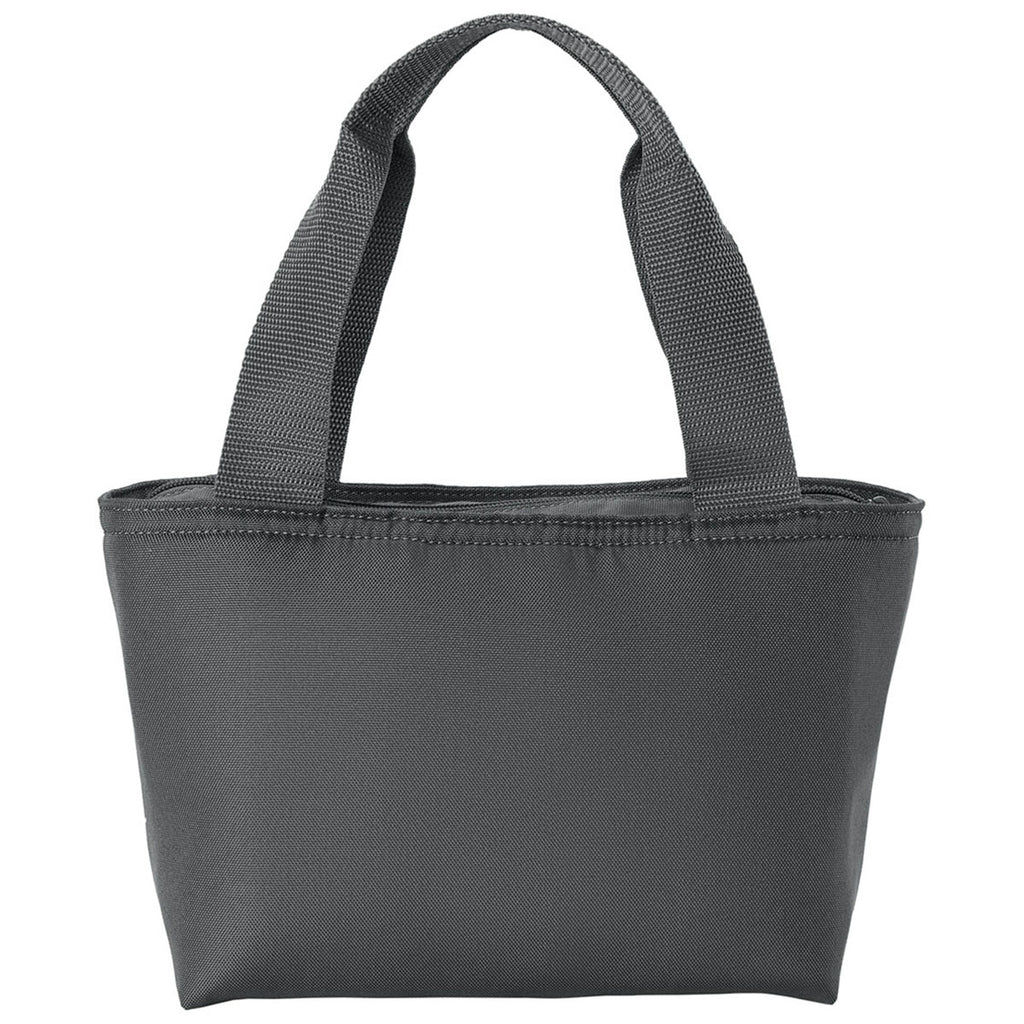 Port Authority Grey Steel Insulated Lunch Tote