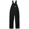 Carhartt Unisex Black Firm Duck Insulated Bib Overalls