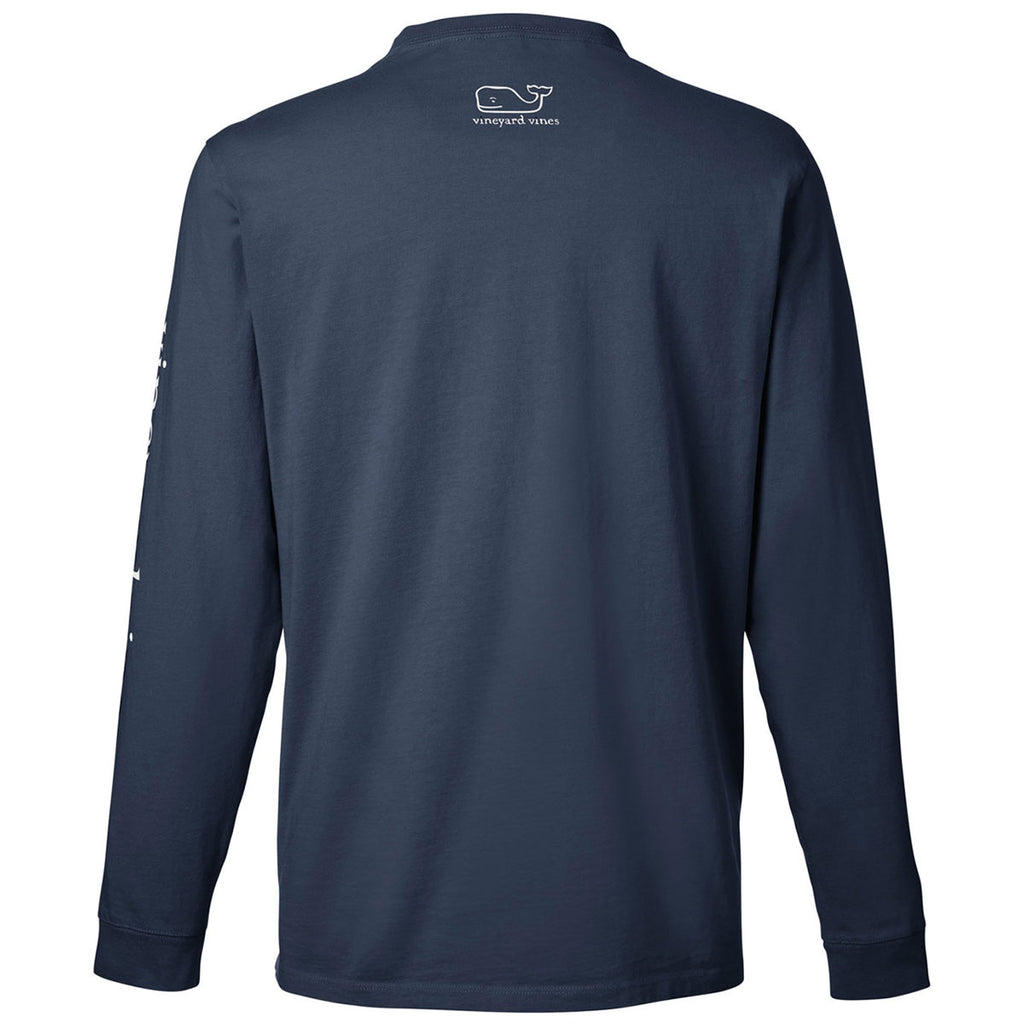 Vineyard Vines Unisex Blue Blazer/White Cap Long Sleeve Pocket T-Shirt