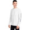 Vineyard Vines Unisex White Cap/Blue Blazer Long Sleeve Pocket T-Shirt