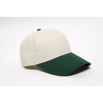 Pacific Headwear Khaki/Hunter Velcro Adjustable Brushed Twill Cap