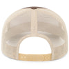 Pacific Headwear Brown/Khaki/Brown Trucker Snapback Braid Cap