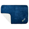 Leed's Navy Oversized Wearable WFH Cozy Fleece Sherpa Blanket