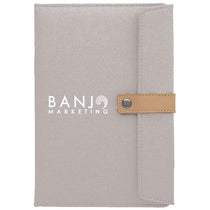 BIC Grey Two-Tone Journal with Leather Closure