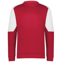 Holloway Men's Scarlet/White Momentum Team Fleece Crew