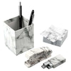Leed's Marble 5 Piece Faux Marble Desktop Set