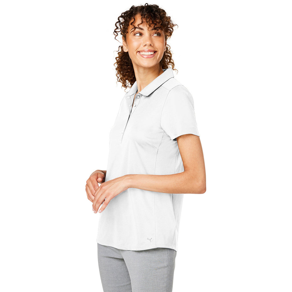 Puma Golf Women's Bright White Gamer Golf Polo
