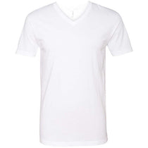 Next Level Men's White Premium CVC V-Neck Tee