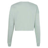 Bella + Canvas Women's Dusty Blue Cropped Crew Fleece