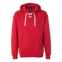 J. America Men's Red Sport Lace Hooded Sweatshirt