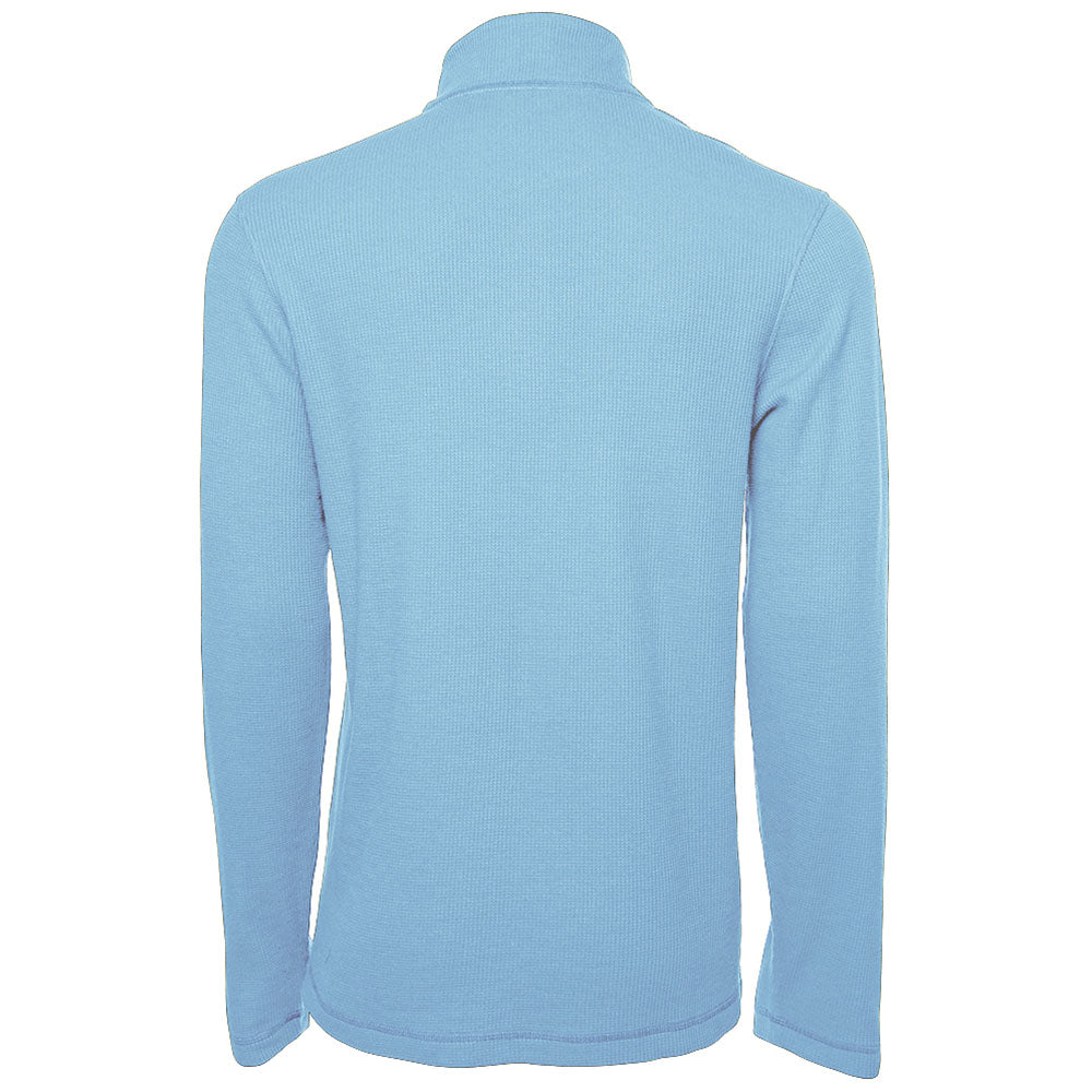 Charles River Men's Chambray Waffle Quarter Zip Pullover