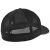 Port Authority Black/Dark Charcoal Heather Flexfit Melange Trucker Mesh Back Cap