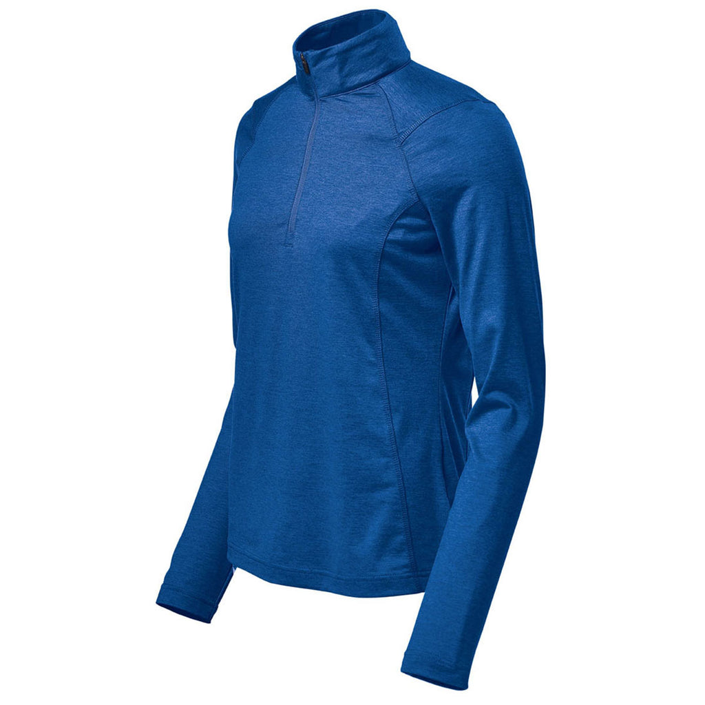 Stormtech Women's Classic Blue Heather Milano Quarter Zip Pullover