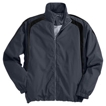Sport-Tek Men's Graphite Grey/Black Colorblock Raglan Jacket