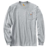 Carhartt Men's Heather Grey Workwear Pocket Long Sleeve T-Shirt