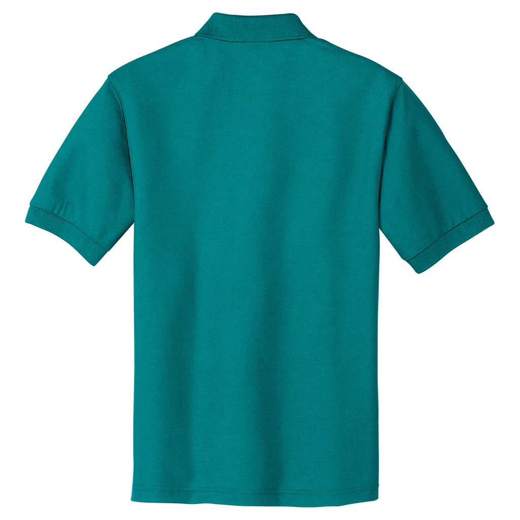 Port Authority Men's Teal Green Extended Size Silk Touch Polo