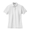 Port Authority Women's White S/S Cotton Pique Knit Polo