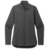 Port Authority Women's Grey Steel Heather C-FREE Double Knit 1/4-Zip