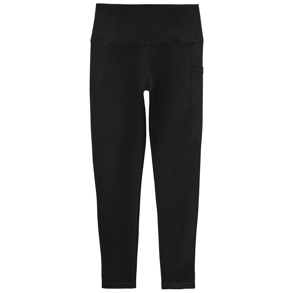 Sport-Tek Women's Black High Rise 7/8 Legging