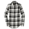 Port Authority Women's Snow White/Black Plaid Flannel Tunic