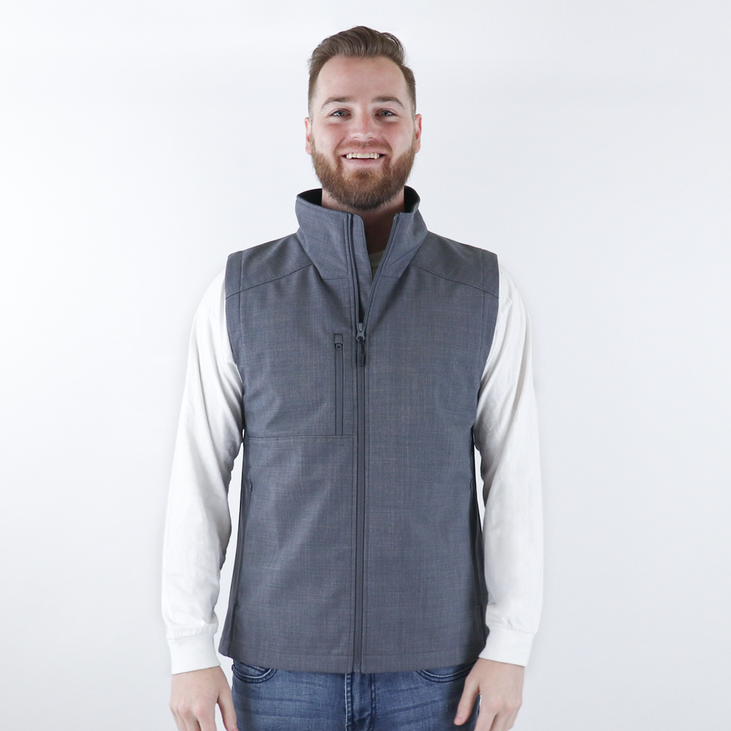 Zusa Men's Charcoal Cross-Hatch Wanderlust Vest