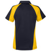 Harriton Women's Black/Sunray Yellow/Dark Charcoal Advantage Snag Protection Plus Colorblock Polo