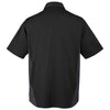 Harriton Men's Black/Dark Charcoal Tall Flash Colorblock Short Sleeve Shirt