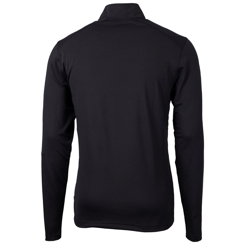 Cutter & Buck Men's Black Virtue Eco Pique Recycled Quarter Zip