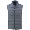 Cutter & Buck Men's Elemental Grey Evoke Hybrid Eco Softshell Recycled Full Zip Vest