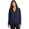 Nike Women's Midnight Navy Club Fleece Sleeve Swoosh Full-Zip Hoodie