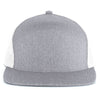 Pacific Headwear Grey Heather/White Heather 6-Panel Arch Trucker Snapback Cap