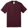 Port & Company Men's Athletic Maroon Tall Core Blend Pocket Tee