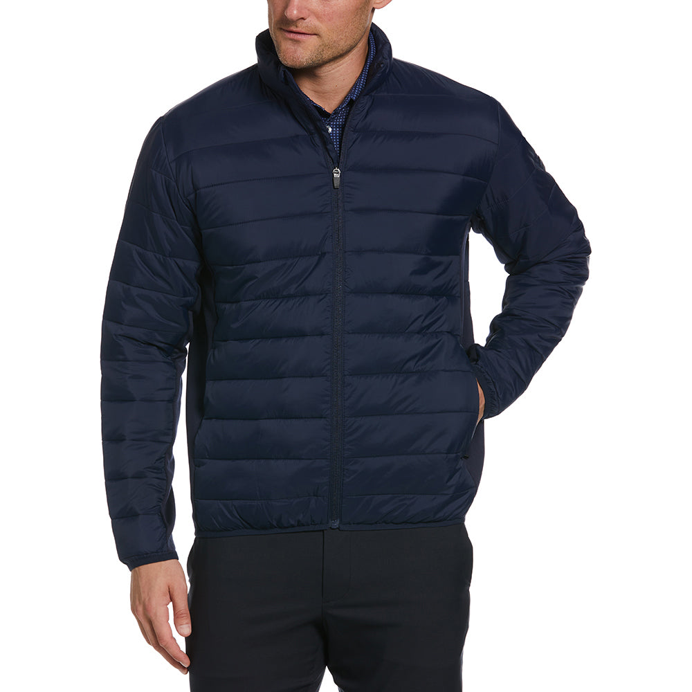 Perry Ellis Men's Peacoat Navy Full Zip Puffer Jacket