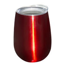 Primeline Red 10 oz. Stemless Vacuum Wine Tumbler with Lid