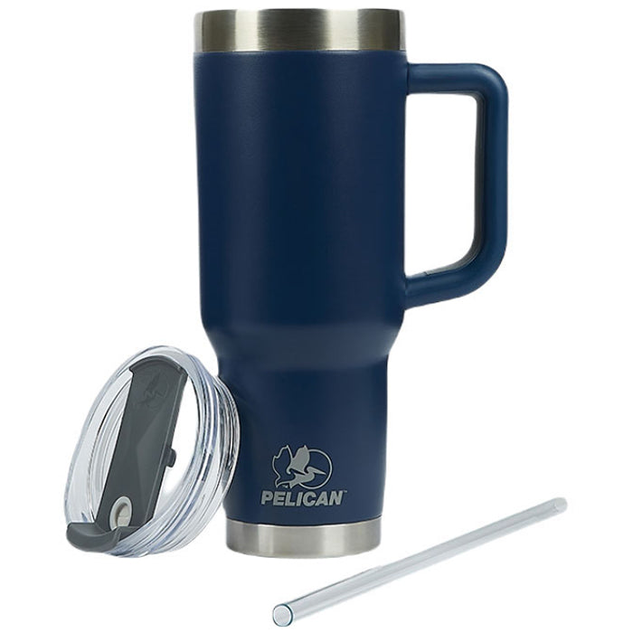 Pelican Navy Porter 40 oz. Recycled Double Wall Stainless Steel Travel Tumbler