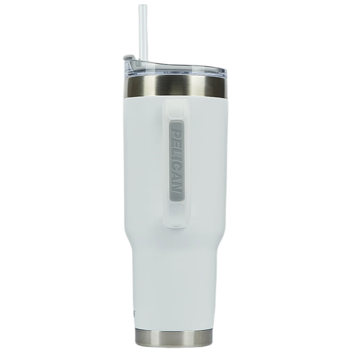 Pelican White Porter 40 oz. Recycled Double Wall Stainless Steel Travel Tumbler