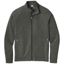 Sport-Tek Men's Dark Grey Heather Sport-Wick Flex Fleece Full-Zip