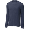 Sport-Tek Men's Dark Denim Heather Exchange 1.5 Long Sleeve Crew