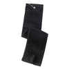 Port Authority Black Grommeted Tri-Fold Golf Towel