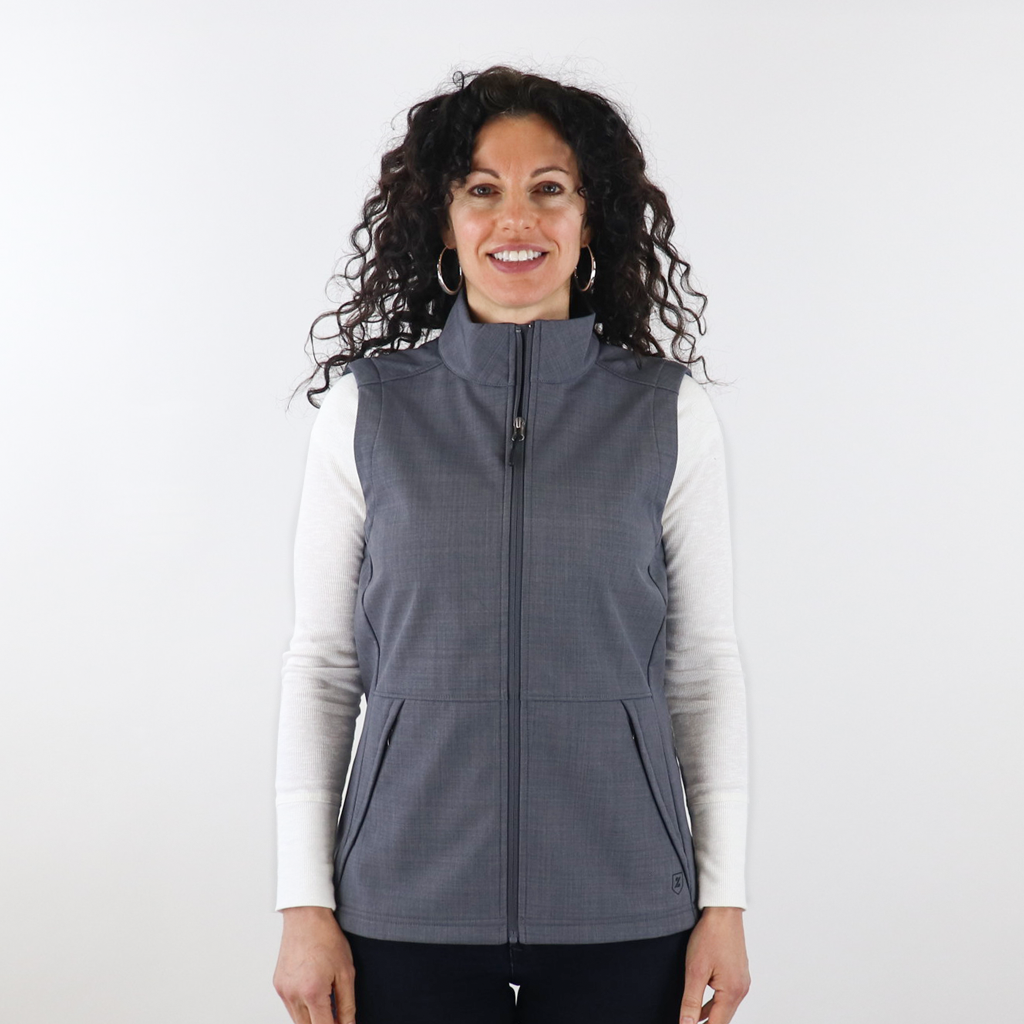 Zusa Women's Charcoal Cross-Hatch Wanderlust Vest