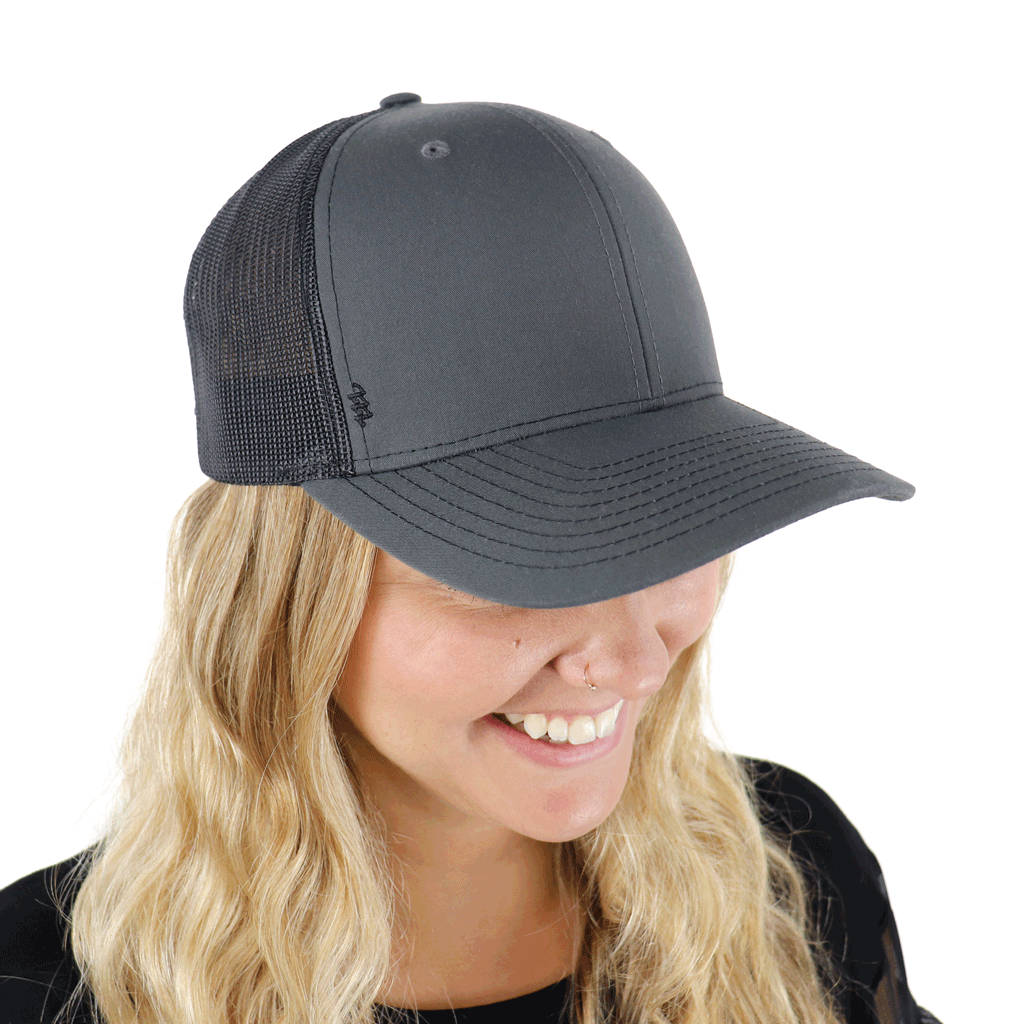 Zusa 3 Day Charcoal/Black Open Road Trucker Cap