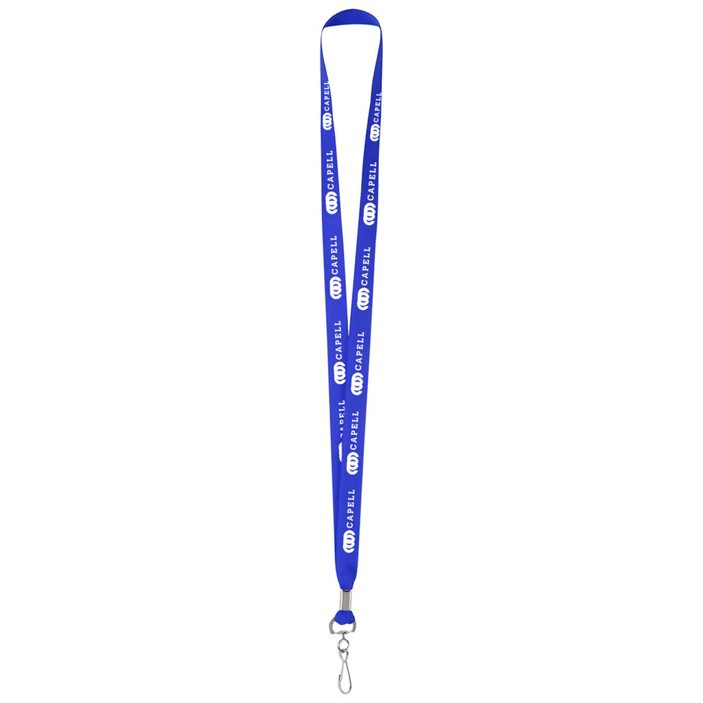 Hit Royal Blue Polyester Lanyard With J-Hook