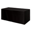 HIT Black Fitted Poly/Cotton 3-Sided Table Cover