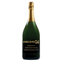 A+ Wines Green Etched CA Champagne Sparkling Wine 1.5L Bottle with 1 Color Fill