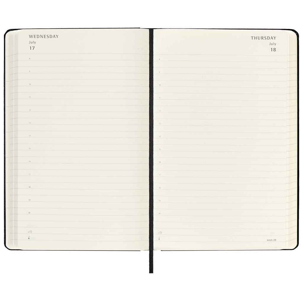 Moleskine Black Hard Cover Large 12- Month Daily 2025 Planner