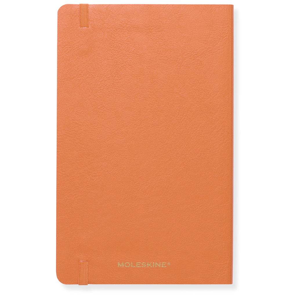 Moleskine Orange Precious & Ethical Vegan Soft Cover Ruled Large Notebook