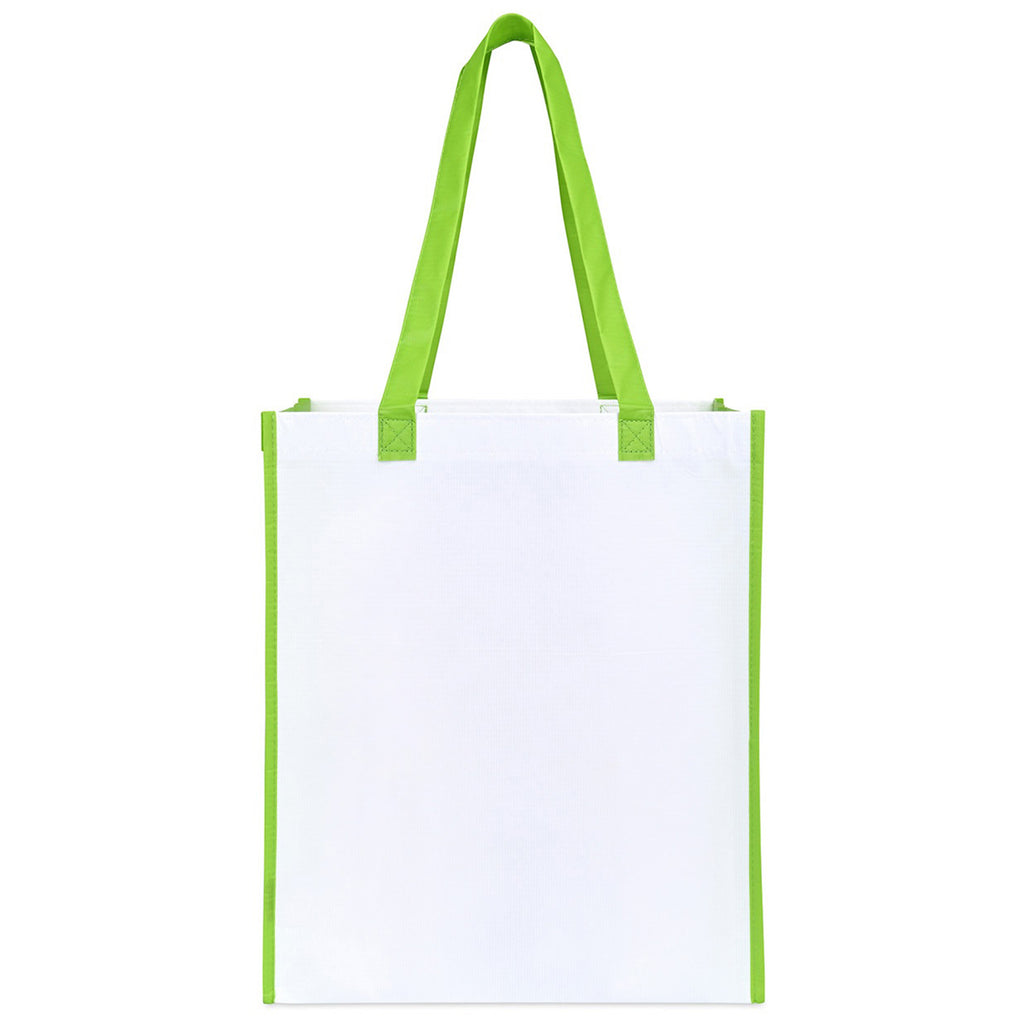 Gemline Lime Green Harlow Laminated Recycled Shopper