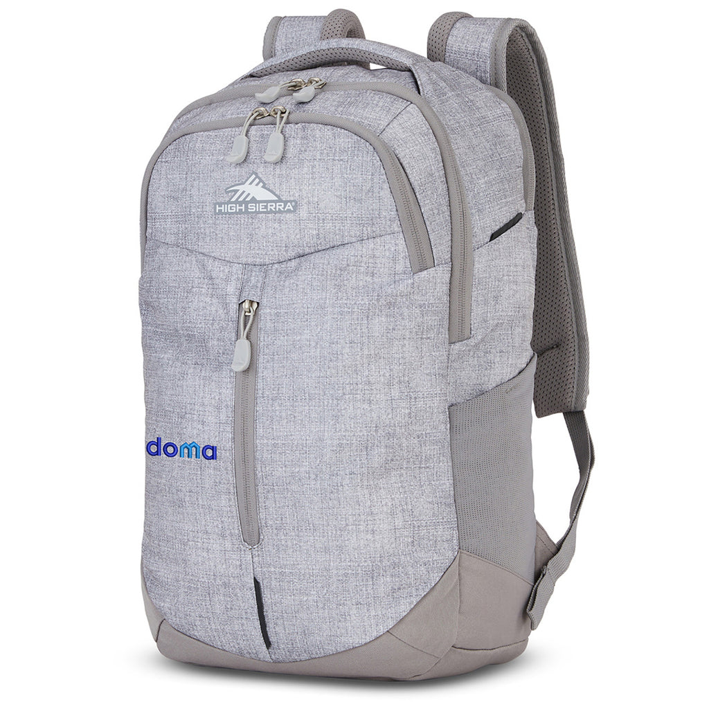 High Sierra Silver Heather Swerve Pro Laptop Backpack